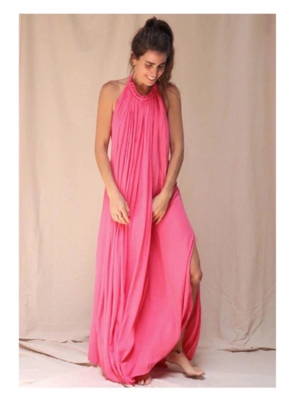 New! Jen’s Pirate Booty Margarita Maxi Dress Halter Open Back in Watermelon